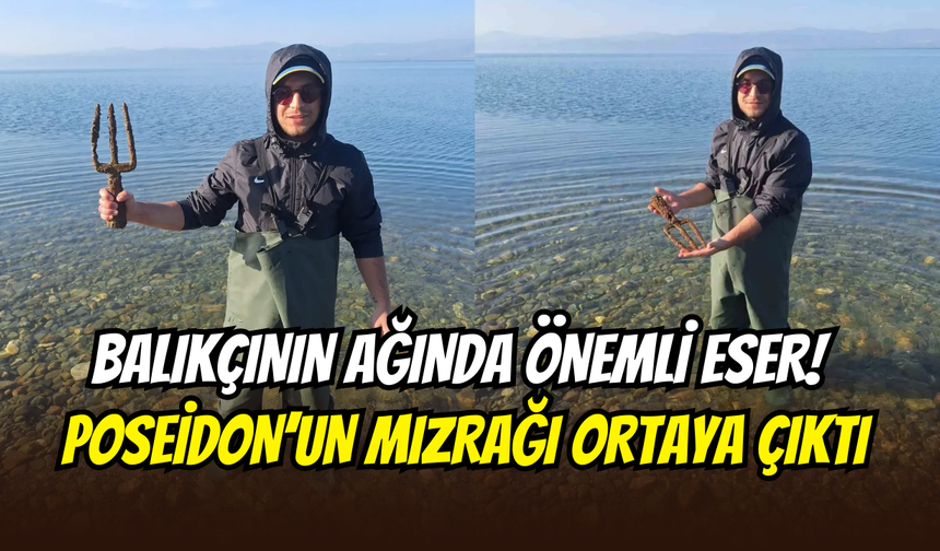 İznik Gölü’nde tarihi eser keşfi: Roma Dönemi’ne ait Poseidon Mızrağı bulundu