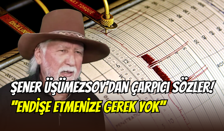 Prof. Dr. Şener Üşümezsoy’dan dikkat çeken sözler: ‘’Beni tebrik etmeniz gerekiyor’’