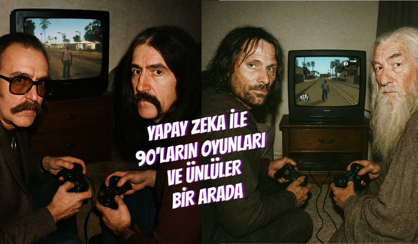 Yapay Zeka ile 90'ların Oyunları ve Ünlüler Bir Arada