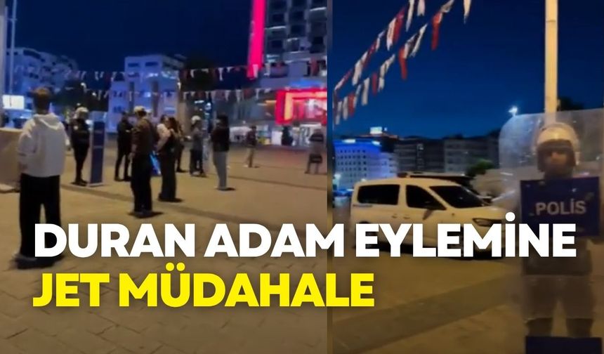 Taksim'de "Duran Adam" eylemine 10 dakikada müdahale: 18 genç gözaltında!