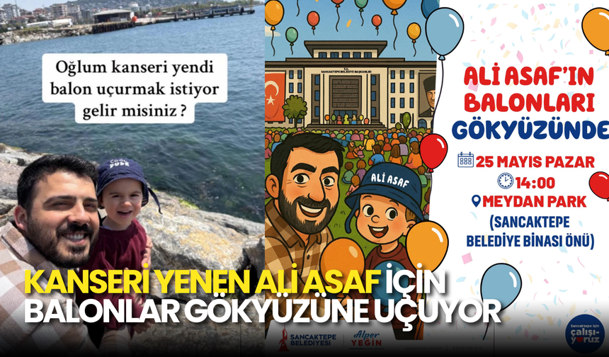 "Gelir misiniz?" Dedi, Kanseri Yenen Ali Asaf İçin Balonlar Gökyüzüne Uçuyor