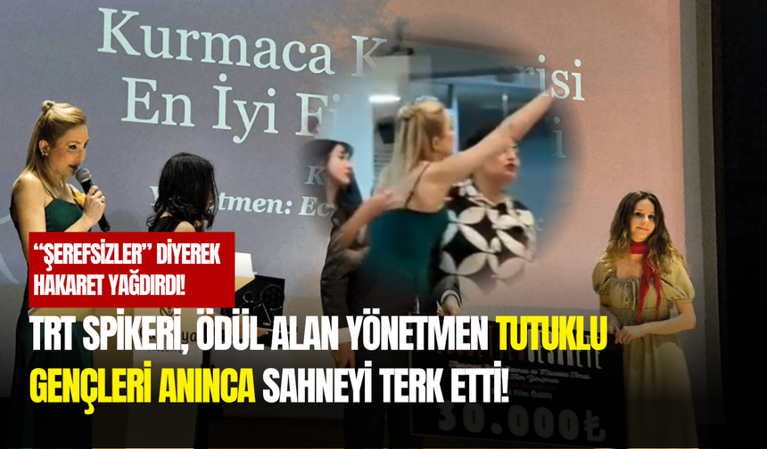 TRT Spikeri, Ödül Alan Yönetmen Tutuklu Gençleri Anınca Sahneyi Terk Etti!