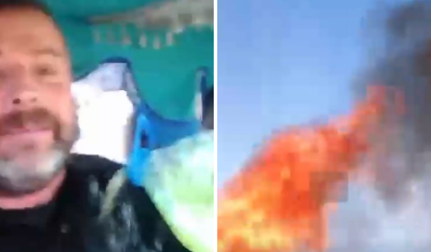 5 çocuk babası belediye önünde kendini yaktı