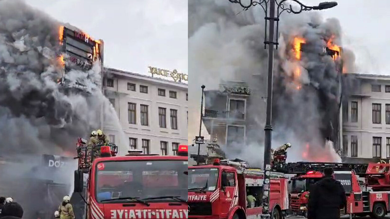 Eminönü’nde Korkutan Yangın Mısır Çarşısı’nda Alevler Yükseldi (1)