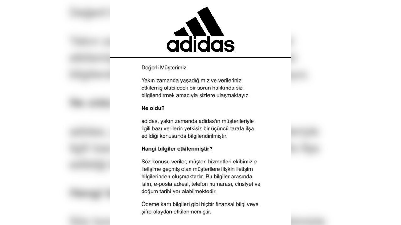 Adidas'tan Veri Sızıntısı Açıklaması (2)
