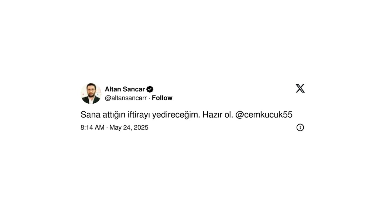 Altan Sancar'dan Cem Küçük'e İftirayı Yedireceğim! (1)