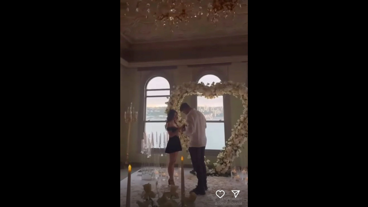 Hazal Çağlar, Romantik Teklife ‘Evet’ Dedi Milli Futbolcu Samet Akaydın Ile Evleniyor (2)