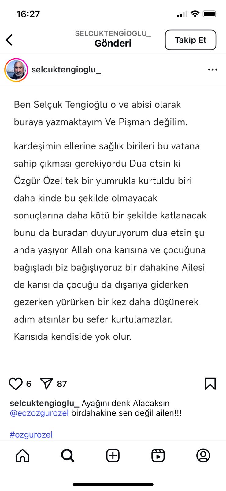 Özgür Özel’e Şok Tehdit Kızının Açık Adresi Yayınlandı 11
