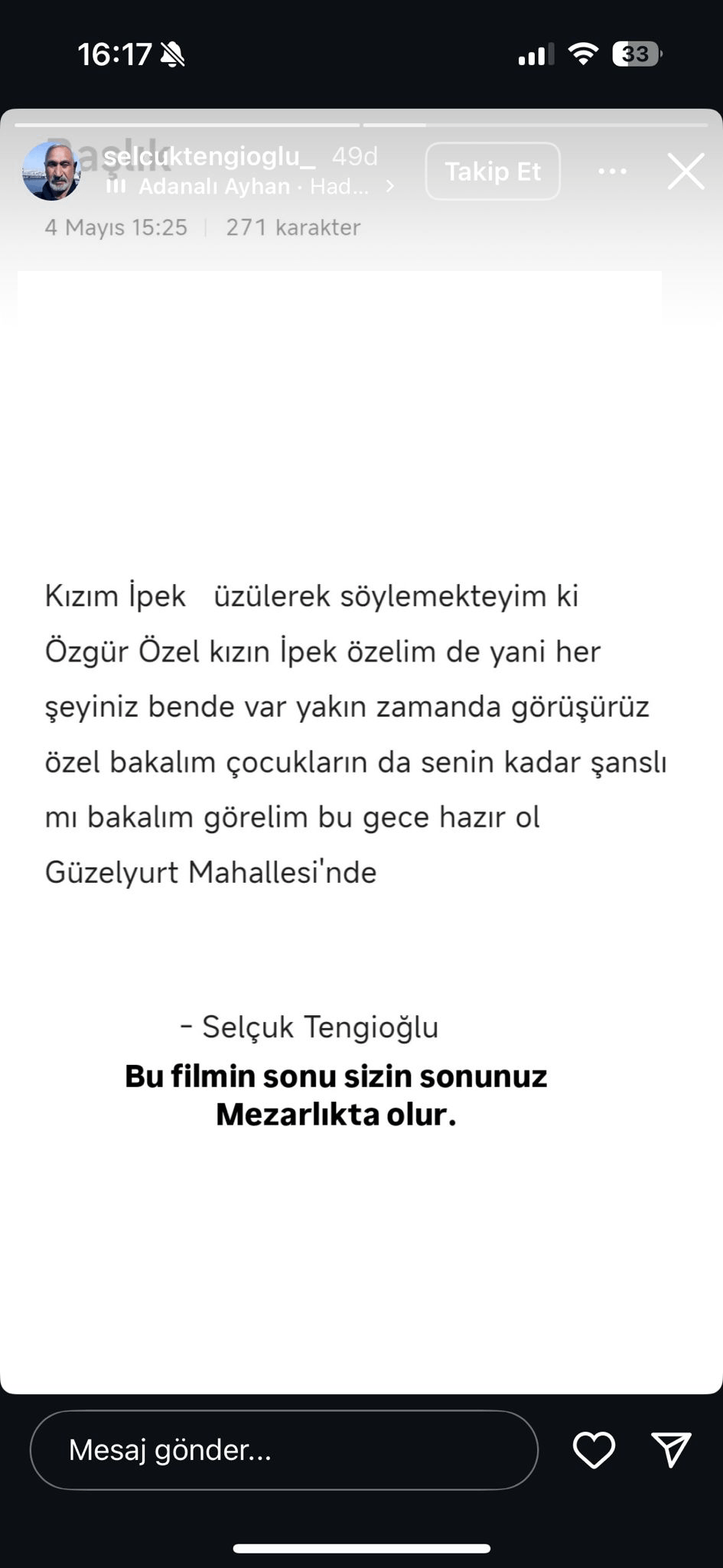 Özgür Özel’e Şok Tehdit Kızının Açık Adresi Yayınlandı 2