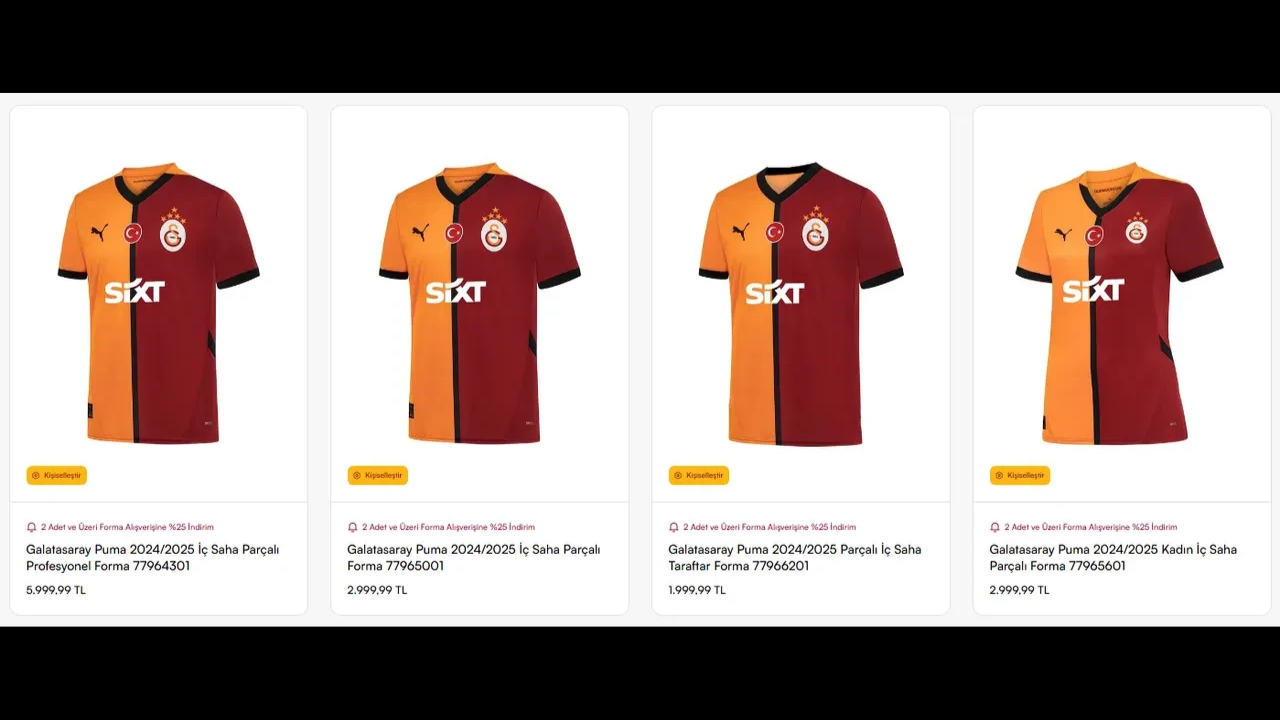 Şampiyonluk Sonrası Fiyatı Açıklandı Galatasaray’ın 5 Yıldızlı Forması 6 Bin Tl’ye Satılıyor