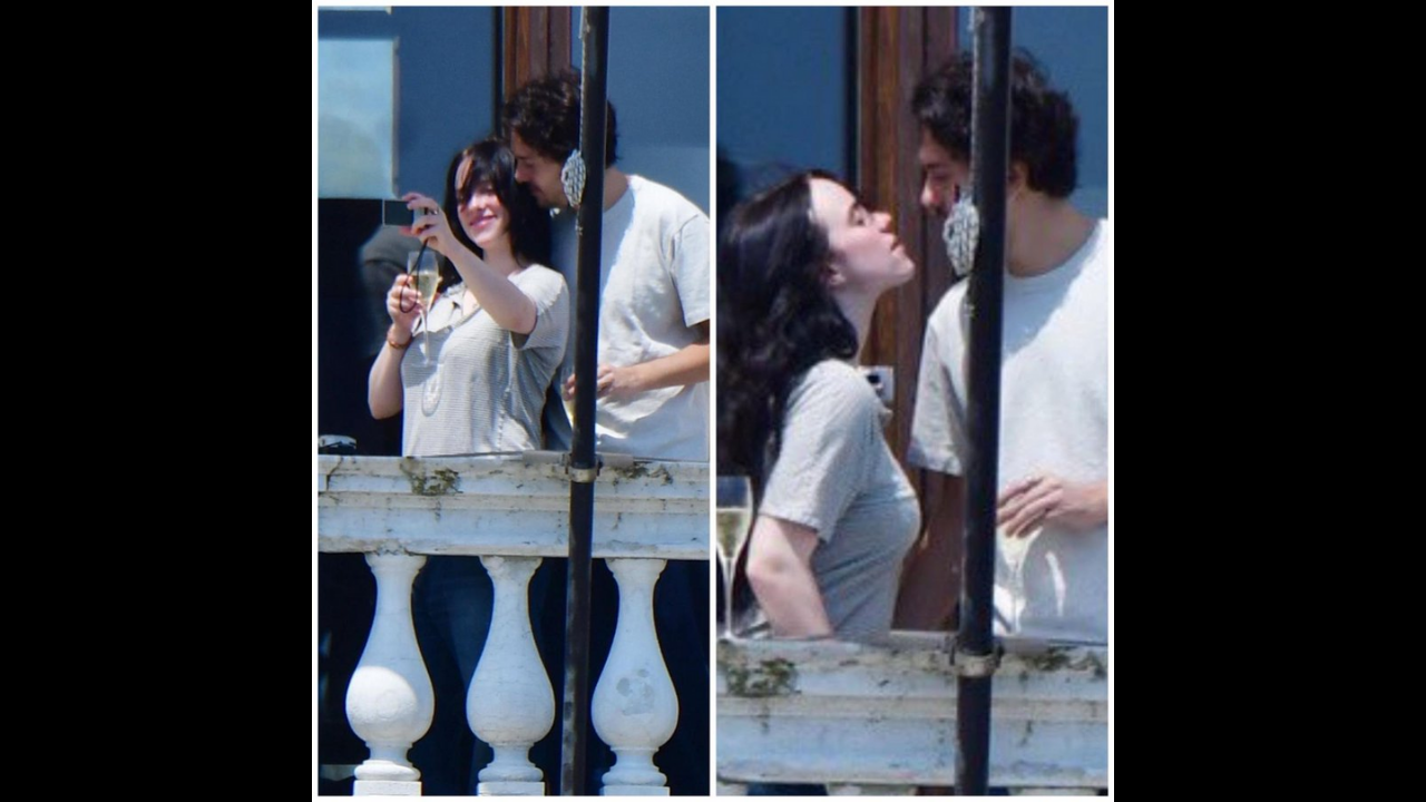 Billie Eilish’in Yeni Aşkı Ortaya Çıktı Nat Wolff Ile Venedik Balkonunda Romantizm (1)