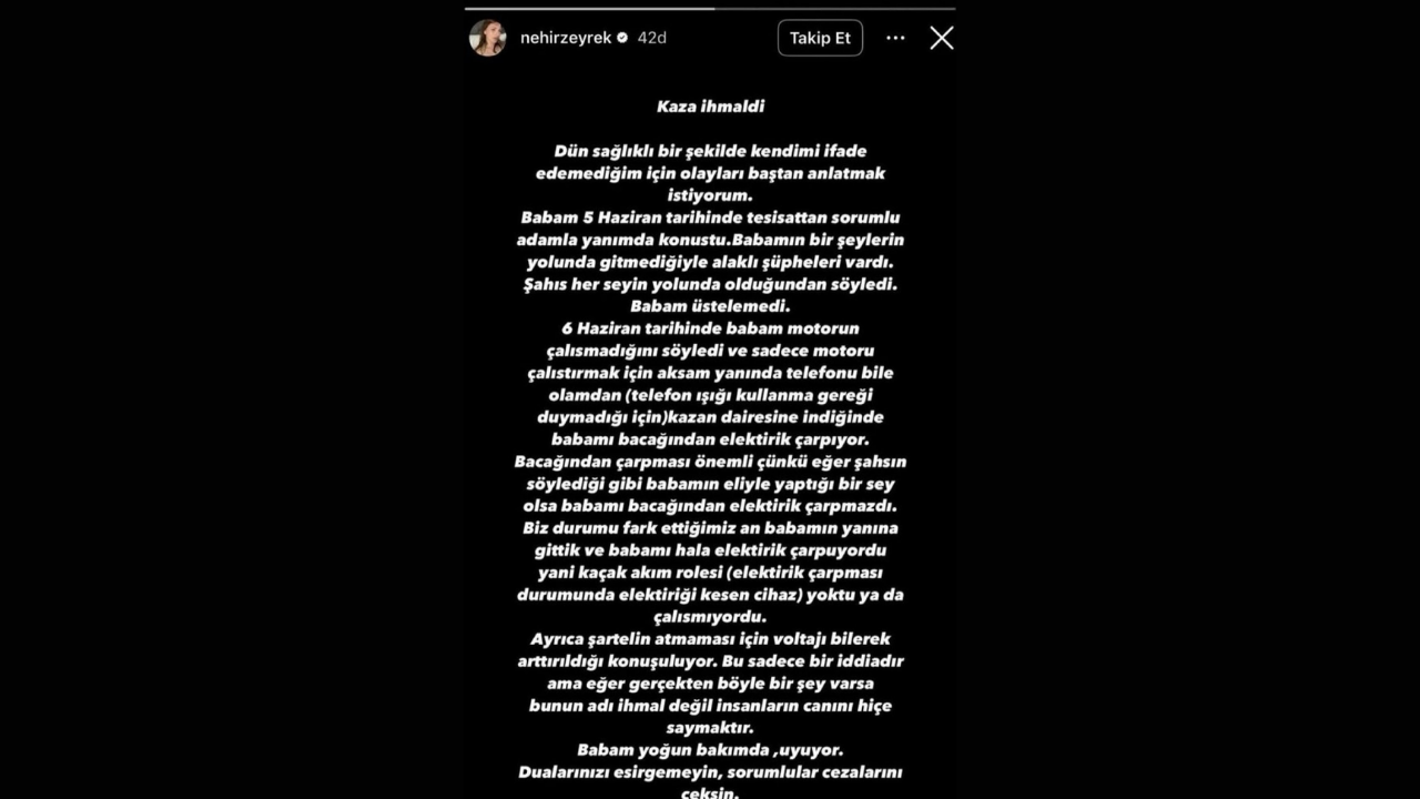 Ferdi Zeyrek'in Kızı Nehir Zeyrek Olayı Anlattı, İhmal İddiası Gündemde! (1)