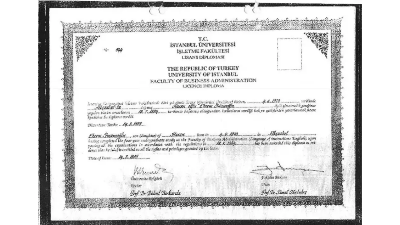 İmamoğlu’nun Diploma Dosyasında Gecikme Üniversite Ek Süre Talep Etti (1)
