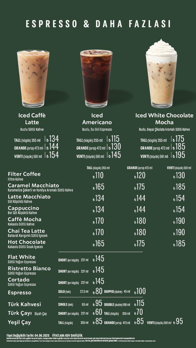 Starbucks’a Zam Geldi! İşte 4 Haziran 2025 Güncel Fiyat Listesi (2)
