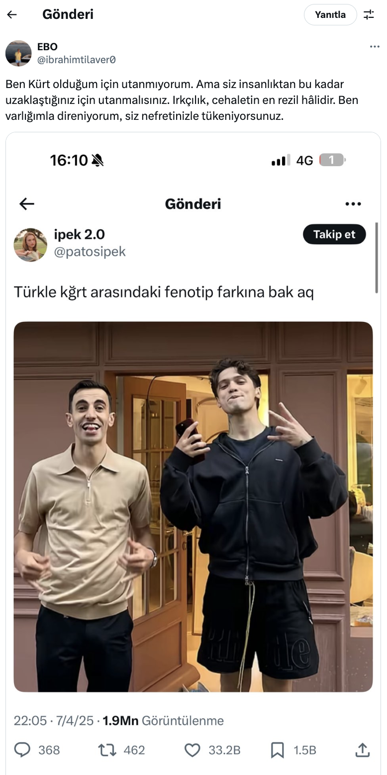 Ebo'dan Türk Kürt Karşılaştırması Yapan Kullanıcıya Zehir Zemberek Yanıt1