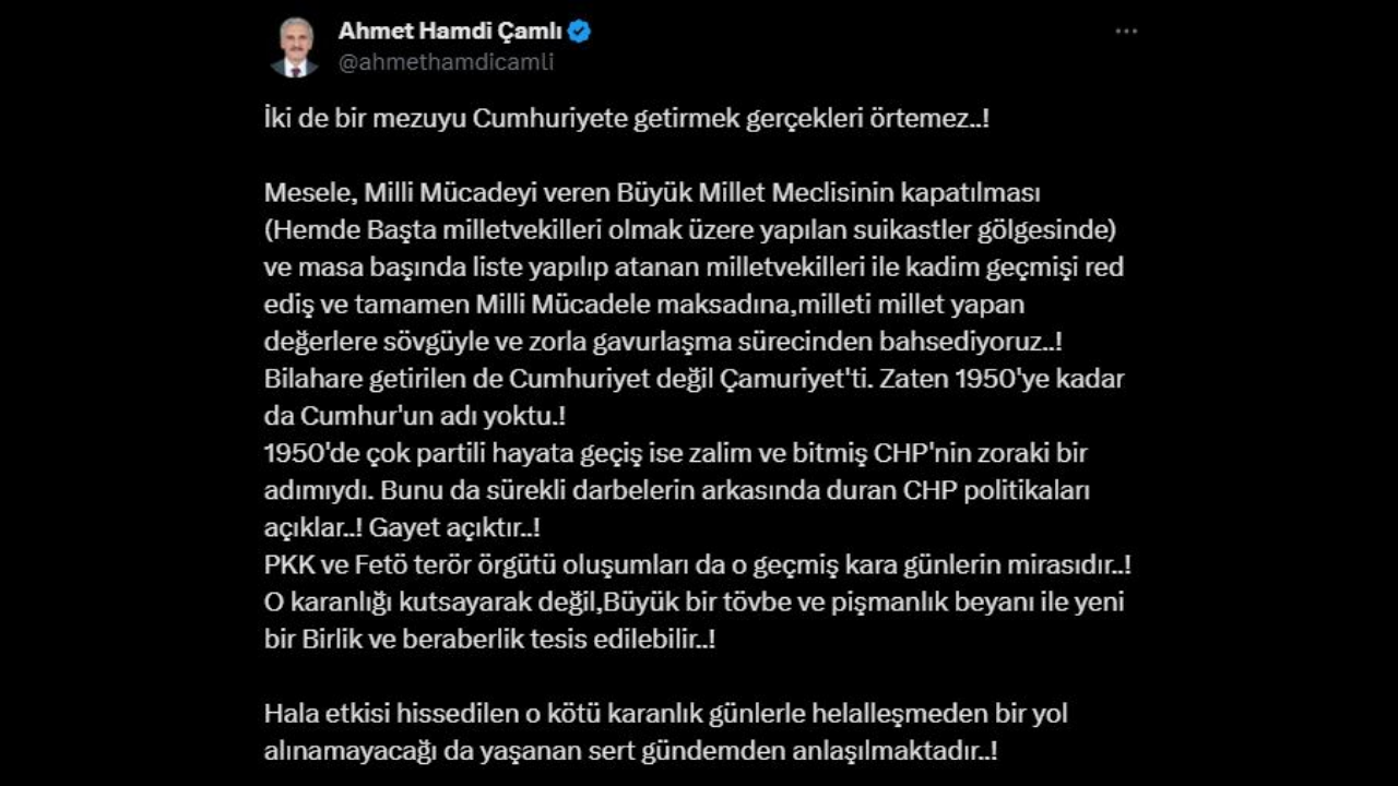 Eski Vekil Cumhuriyet’e “Darbe” Dedi!