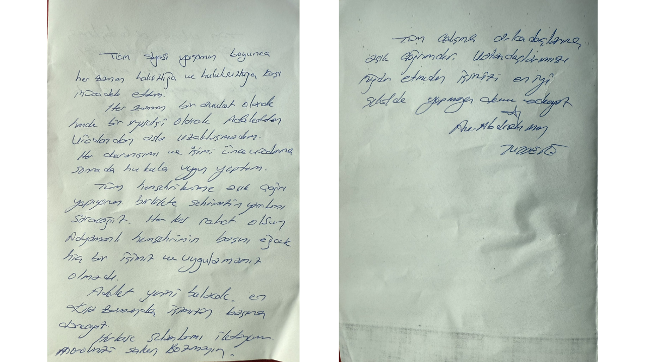 Gözaltındaki Adıyaman Belediye Başkanı Abdurrahman Tutdere’den İlk Mesaj! (1)