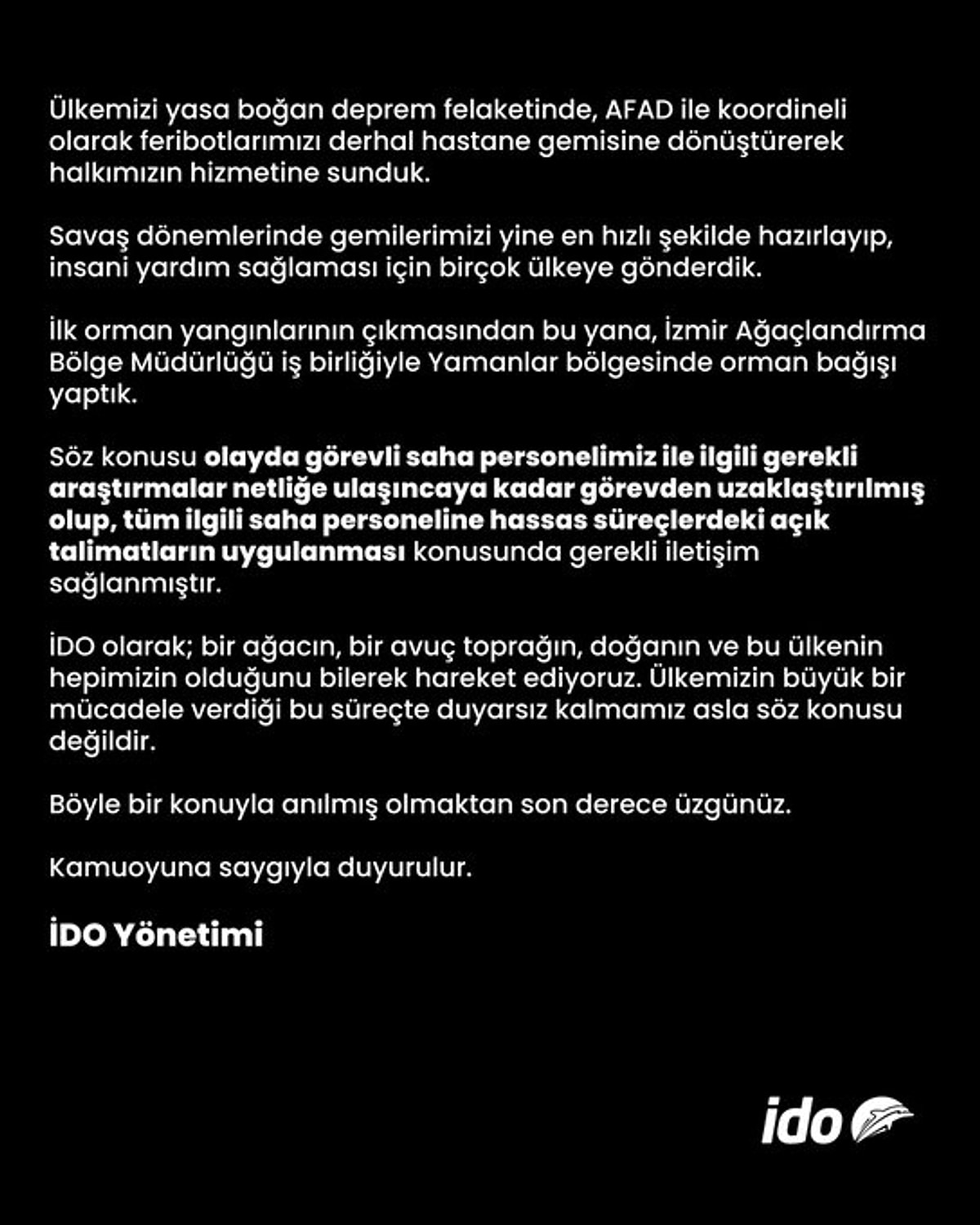 İdo’dan Açıklama Geldi Orman Yangınına Müdahaleye Giden Ekipten Vapur Parası İstendi İddiası! 1