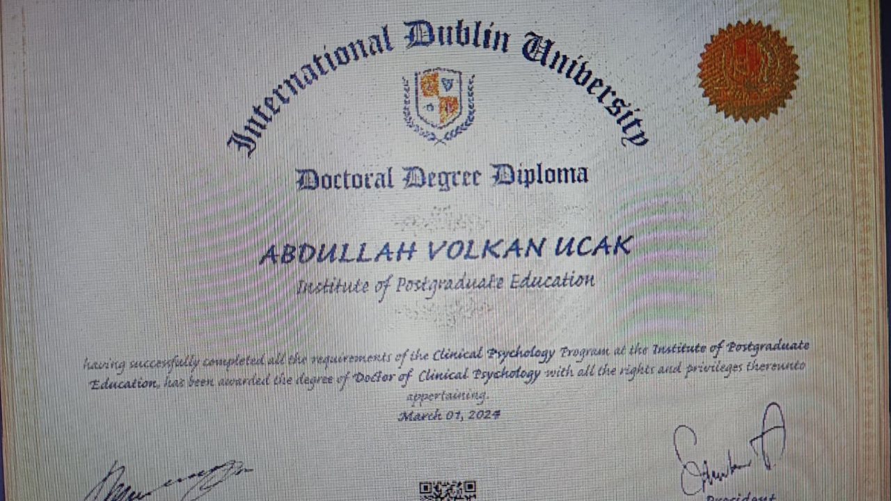 Abdullah Volkan Uçak’tan Sahte Psikolog Iddialarına Yanıt ‘’Diploma Gerçek, Denklik Mağduruyum’’ (1)
