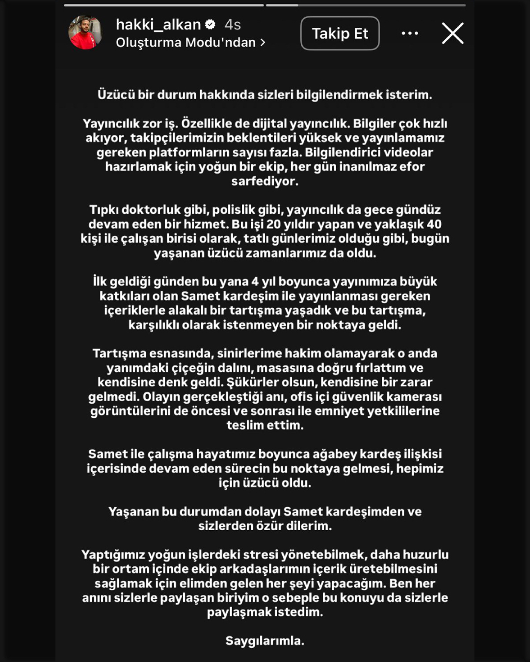 Hakkı Alkan Ile Çalışanı Samet Jankovic Arasındaki Olayın Görüntüleri Ortaya Çıktı!