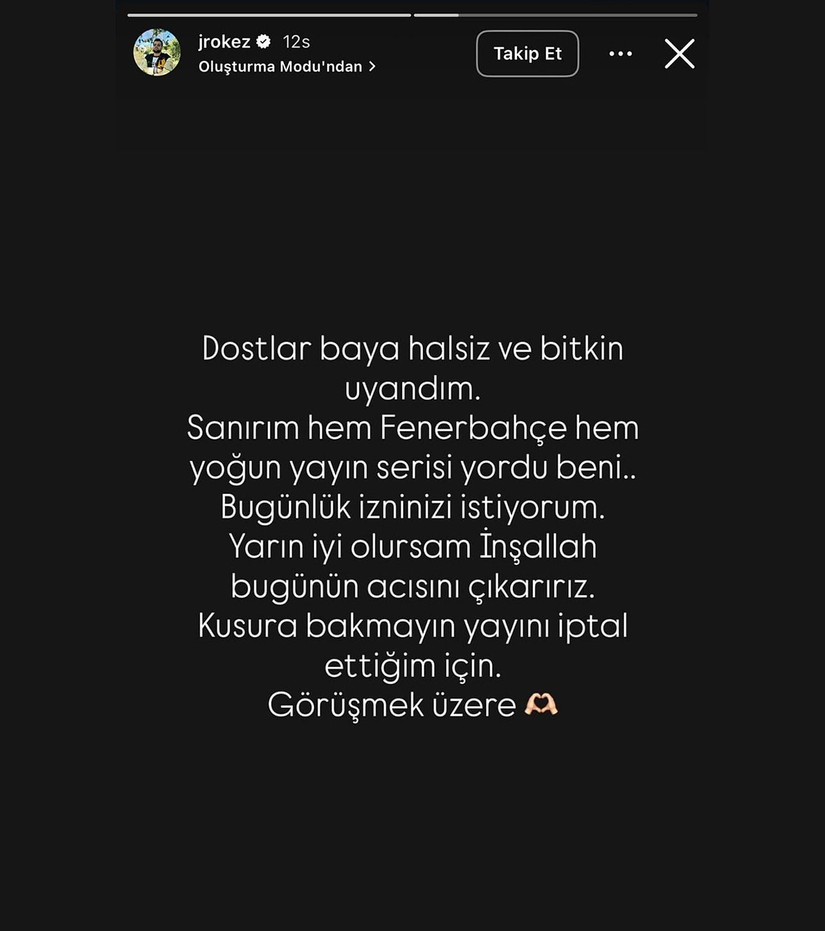 Jrokezin Vefat Etmeden Önce Son Paylaşımı Olay Oldu Hem Fenerbahçe Hem Yoğun Yayın Serisi Yordu