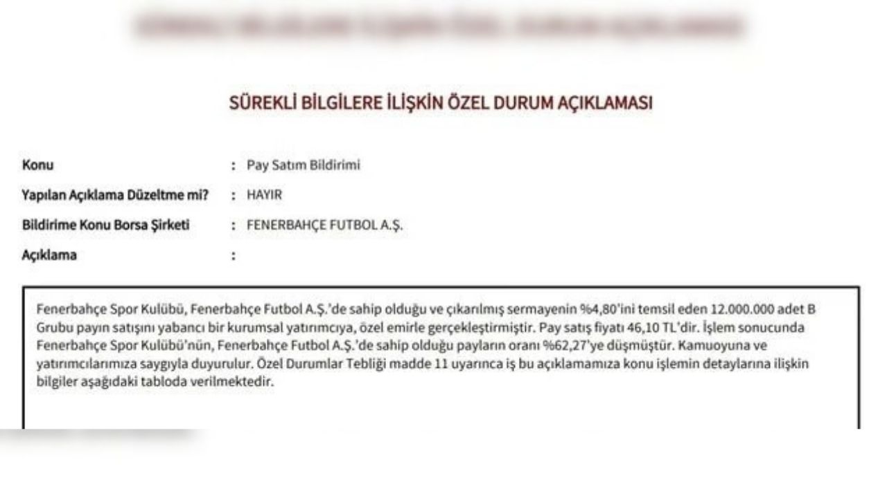 Ali Koç'un Fenerbahçe’ye Verdiği Borcun 360 Milyon Lirasını Geri Aldığı Ortaya Çıktı! (1)
