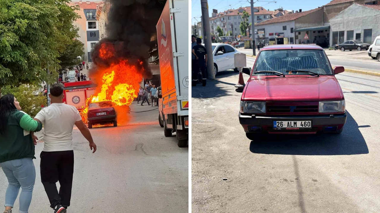 Dört Yıllık Birikimle Aldığı Araç 30 Dakikada Cayır Cayır Yandı (1)