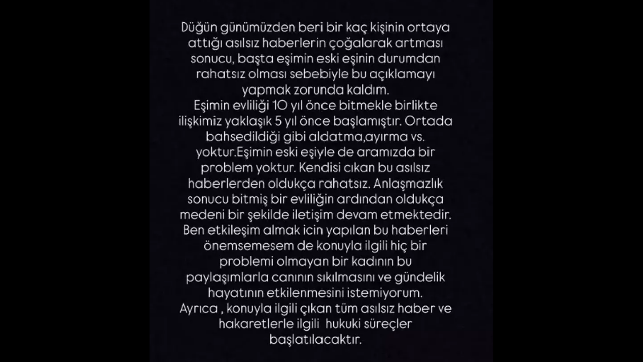 Kardeniz Kılıç, Kuzeninin Eski Eşiyle Evlendiği Iddiasını Yalanladı