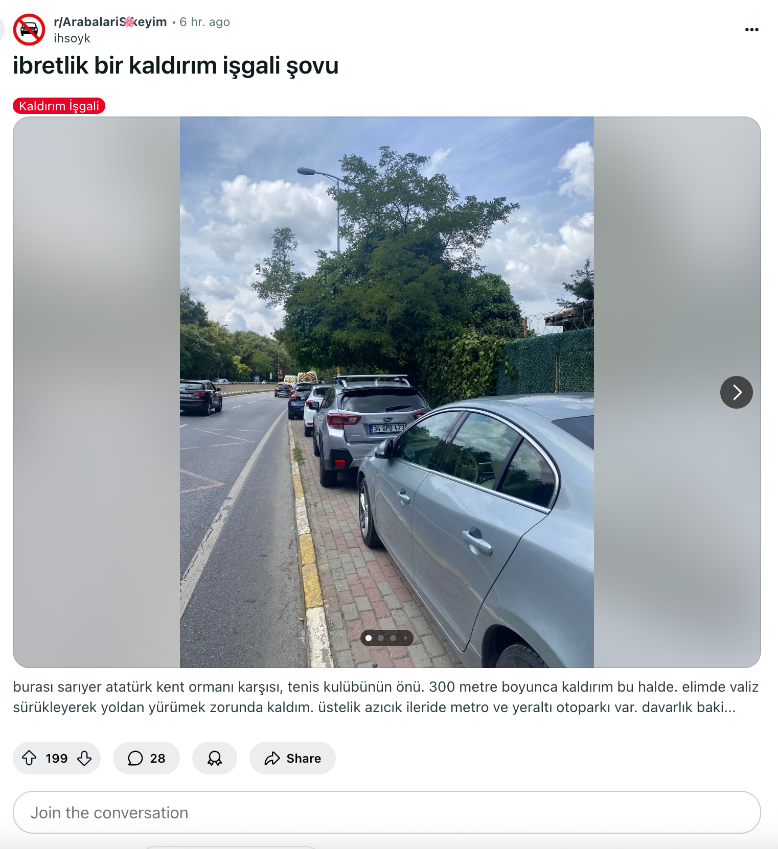 Sarıyer’de Akılalmaz Kaldırım İşgali! Yürünebilir Şehirler İstiyoruz 4