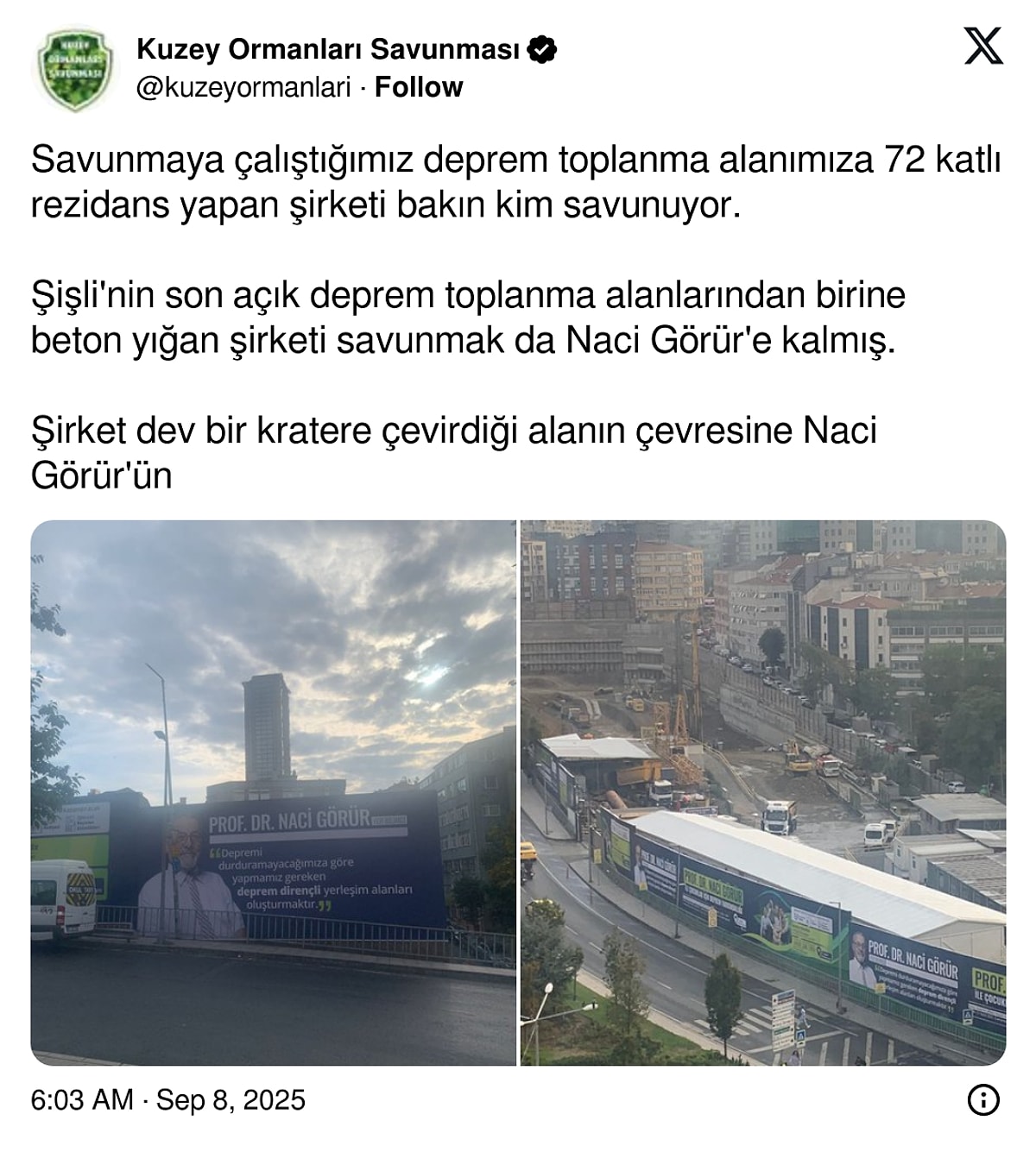 Şişli’de Skandal! Naci Görür’ün İnşaat Şantiyesindeki Afişleri Sosyal Medyanın Hedefinde!2