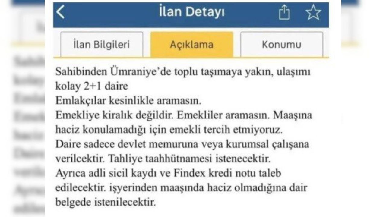 Bakanlık Harekete Geçti “Emekliye Kiralık Değildir” Ilanına Ceza (1)