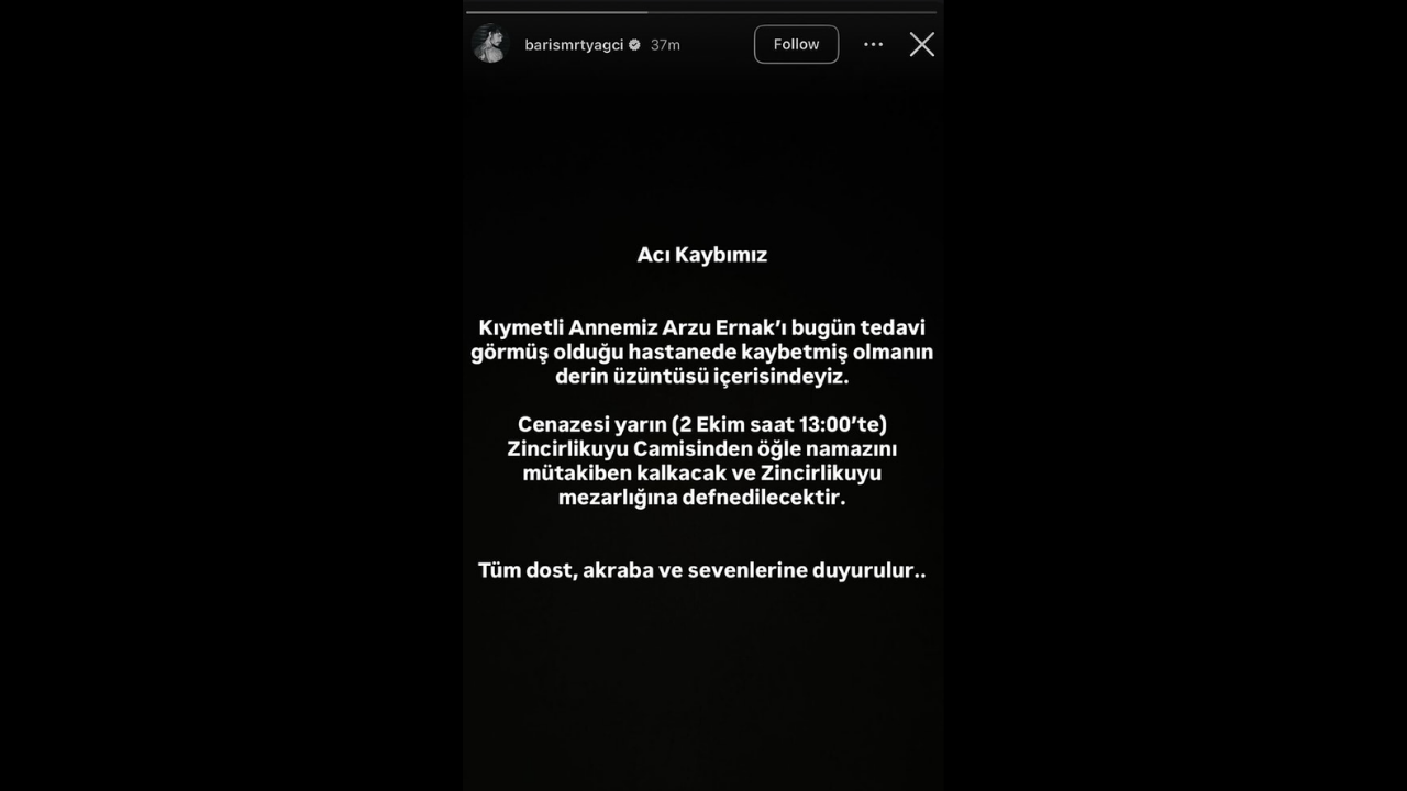 Barış Murat Yağcı Acı Haberi Duyurdu Annesi Arzu Ernak Hayatını Kaybetti
