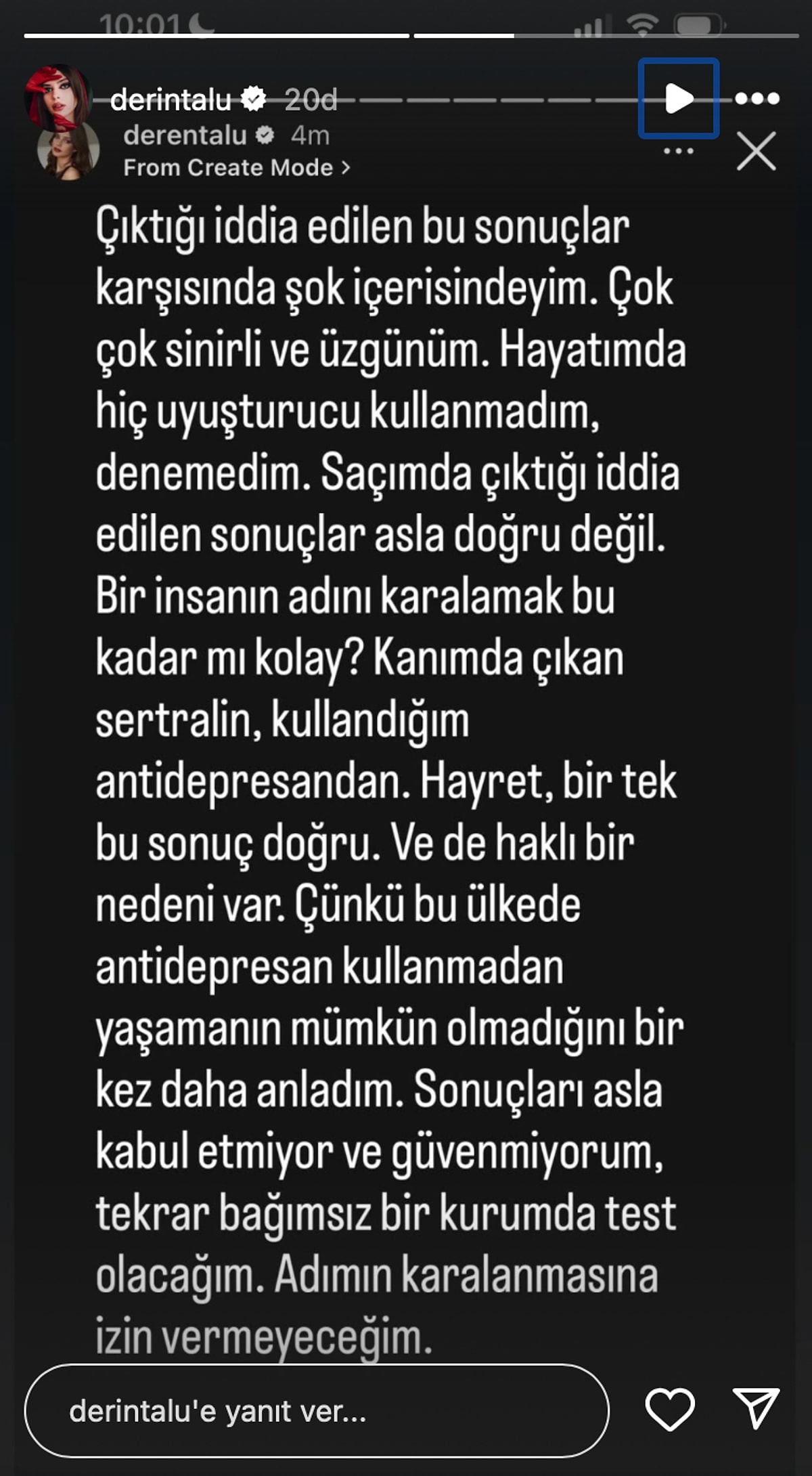 Derin Talu’dan Uyuşturucu İddialarına Yanıt “Sonuçlara İnanmıyoruz!” 3