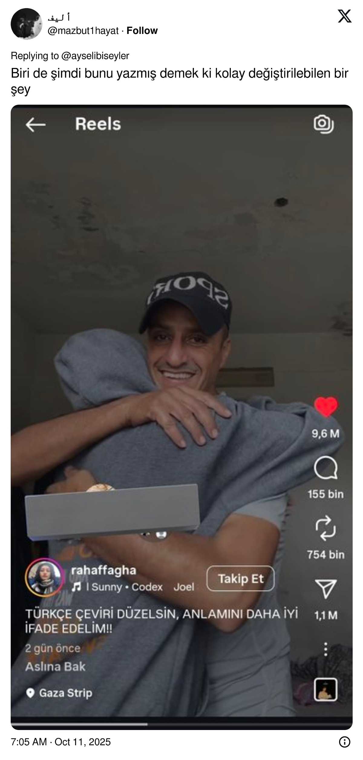 Gazzeli Kadının %22Savaş Bitti%22 Videosu Viral Oldu! Türkçe Çeviri Tepki Çekti 3