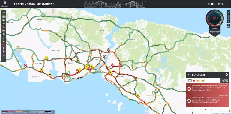 İstanbul’da Akşam Kabusu Yağmurla Birlikte Trafik Felç Oldu, Yoğunluk Yüzde 80’E Dayandı 1