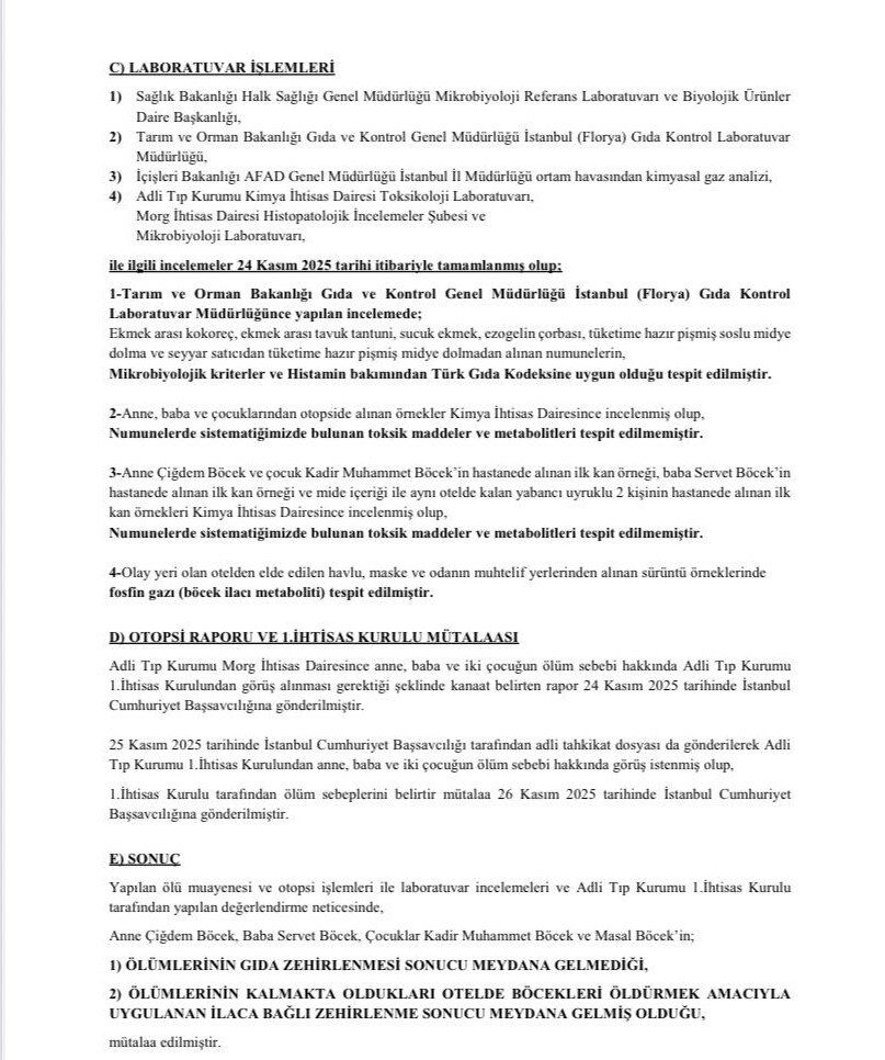 Böcek Ailesinin Otopsi Raporu Tamam Ölüm Nedeni Böcek Ilacı Zehirlenmesi 2
