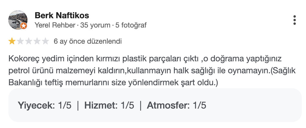 Gurbetçi Ailenin Zehirlendiği İşletmeye Yapılan Müşteri Yorumları İfşa Oldu 2025 11 14 16.20.42