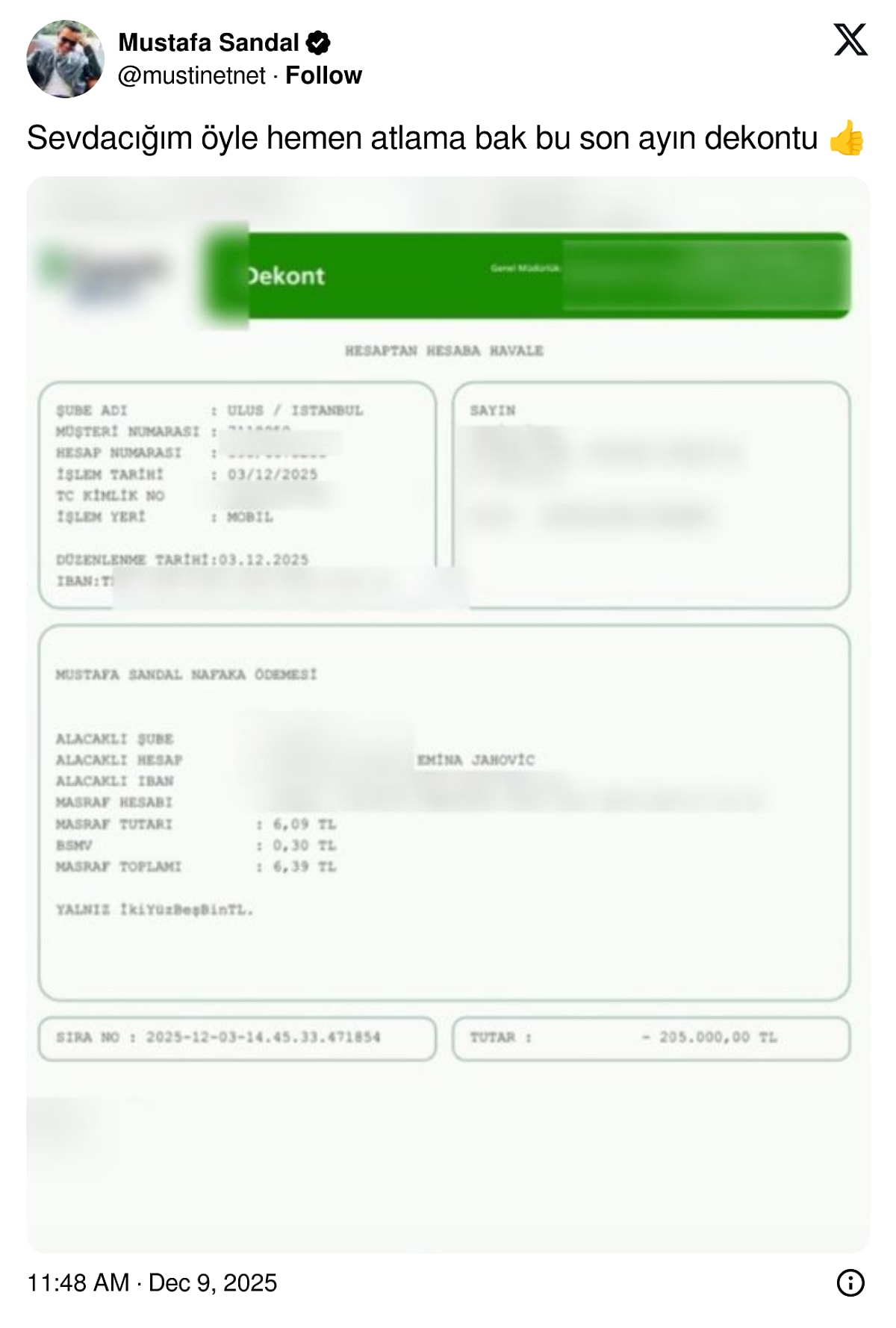 Mustafa Sandal'dan Sevda Türküsev'e %22Dekontlu%22 Yanıt Nafaka Ödediğimin Kanıtı Bu 3