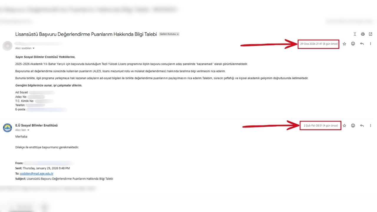 Ege Üniversitesi Lisansüstü Kabul Süreci Skandalı!
